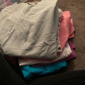 Scrub tops sizes small and med